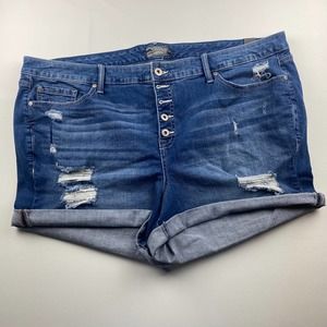 NWT Torrid Mid Rise Short Size 26 Vintage Stretch Home Skillet Button Fly